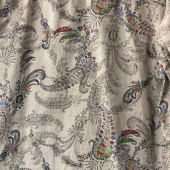 ALAN FLUSSER WEARABLE ART LONG SLEEVE Cotton PAISLEY SHIRT SIZE XL - Picture 6 of 11